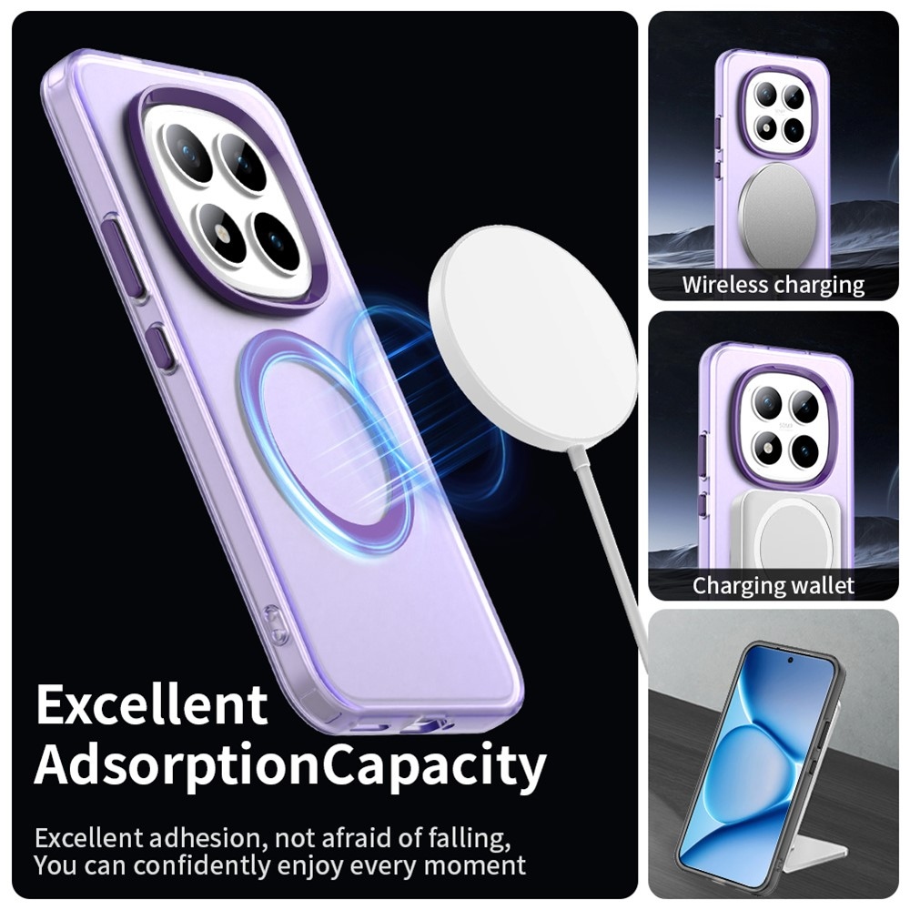 Candy gélový obal s MagSafe pre Xiaomi Redmi Note 15 Pro+ 5G - fialový