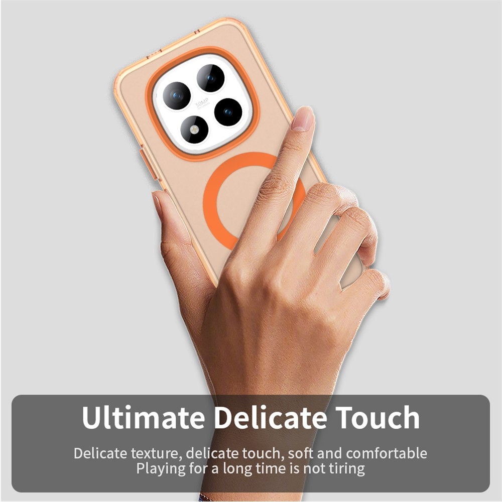 Candy gélový obal s MagSafe pre Xiaomi Redmi Note 15 Pro+ 5G - oranžový