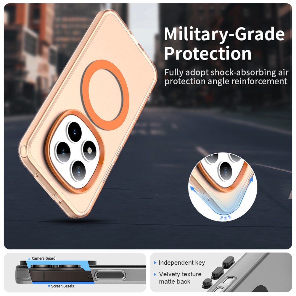 Candy gélový obal s MagSafe pre Xiaomi Redmi Note 15 Pro+ 5G - oranžový