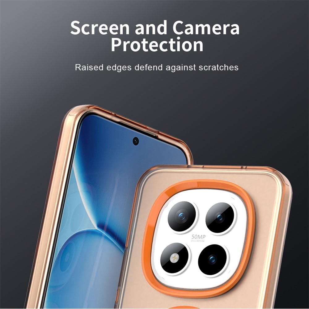 Candy gélový obal s MagSafe pre Xiaomi Redmi Note 15 Pro+ 5G - oranžový