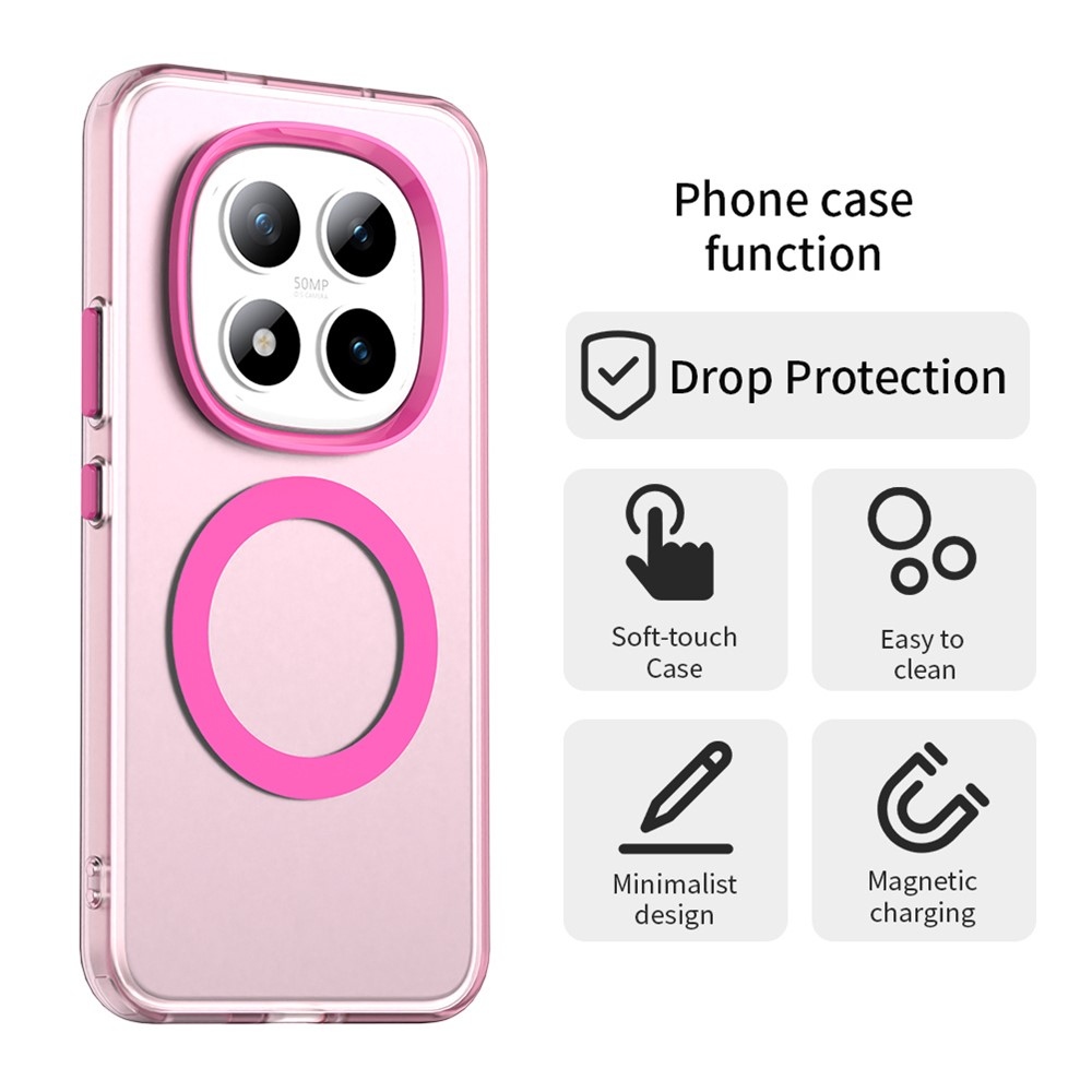 Candy gélový obal s MagSafe pre Xiaomi Redmi Note 15 Pro+ 5G - ružový