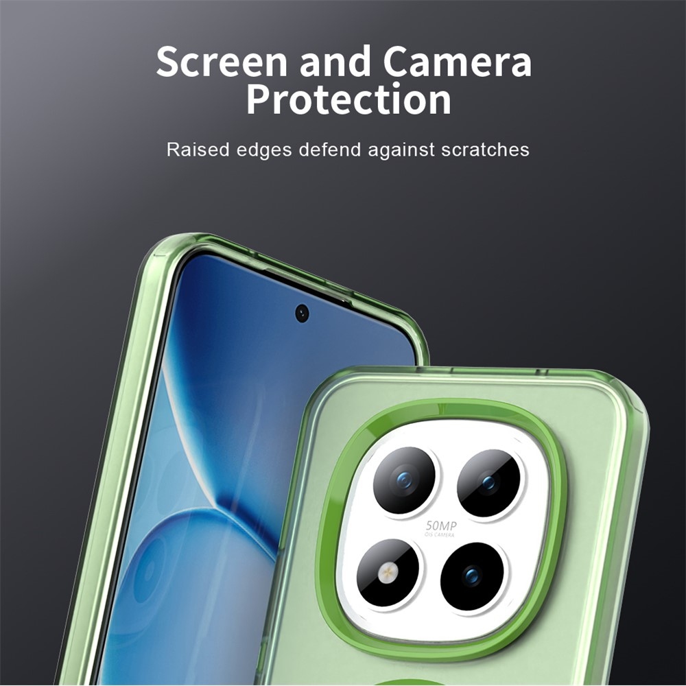 Candy gélový obal s MagSafe pre Xiaomi Redmi Note 15 Pro+ 5G - zelený