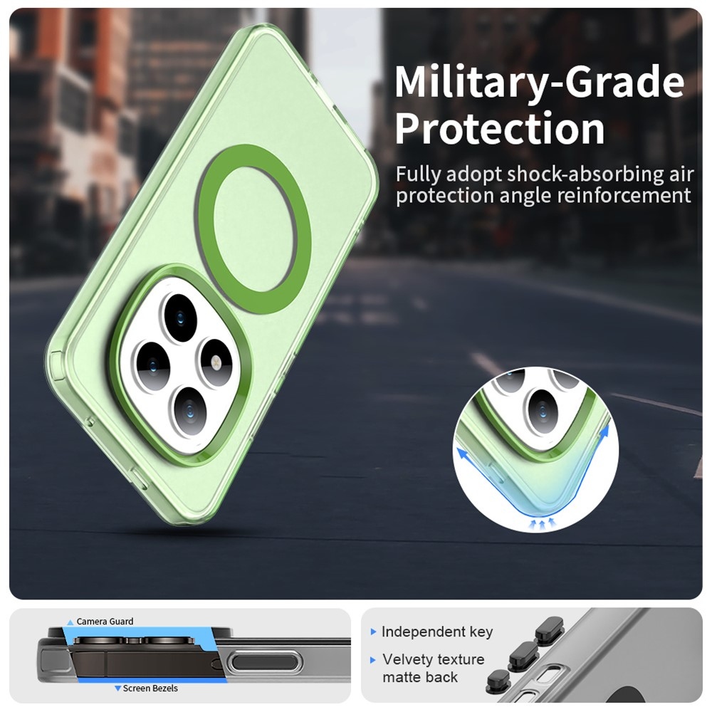 Candy gélový obal s MagSafe pre Xiaomi Redmi Note 15 Pro+ 5G - zelený