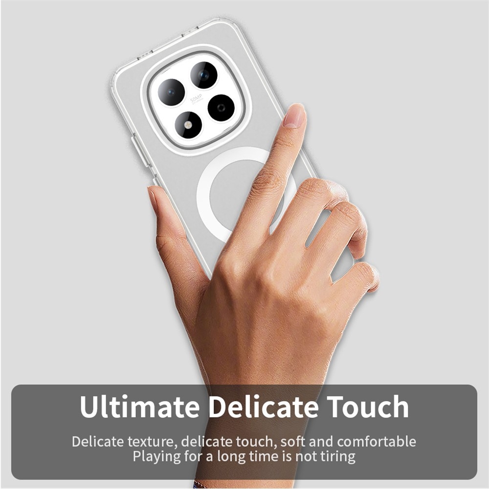 Candy gélový obal s MagSafe na Xiaomi Redmi Note 15 Pro 5G - biely