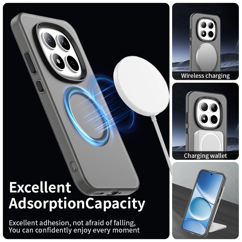 Candy gélový obal s MagSafe na Xiaomi Redmi Note 15 Pro 5G - čierny