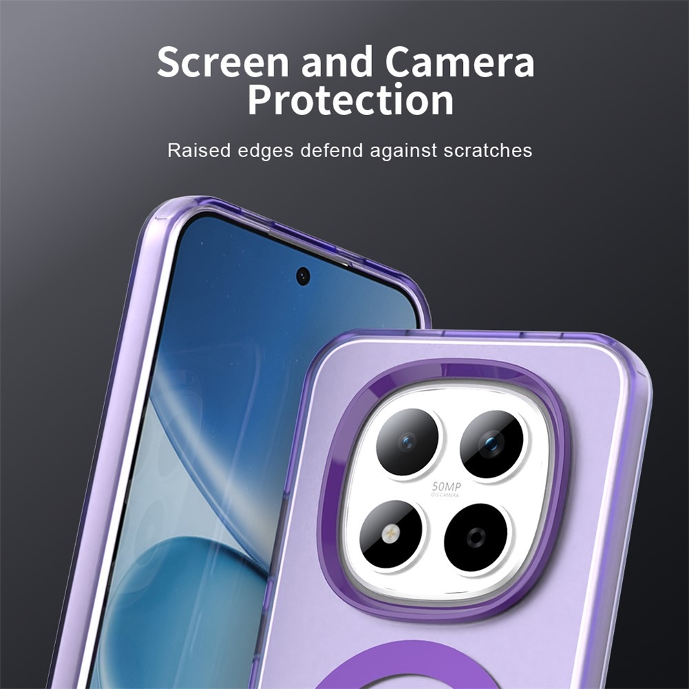 Candy gélový obal s MagSafe na Xiaomi Redmi Note 15 Pro 5G - fialový