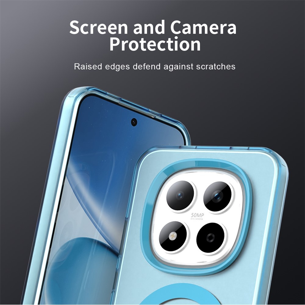 Candy gélový obal s MagSafe na Xiaomi Redmi Note 15 Pro 5G - modrý