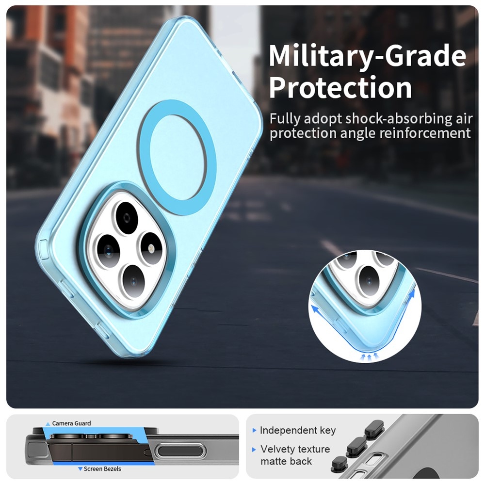 Candy gélový obal s MagSafe na Xiaomi Redmi Note 15 Pro 5G - modrý