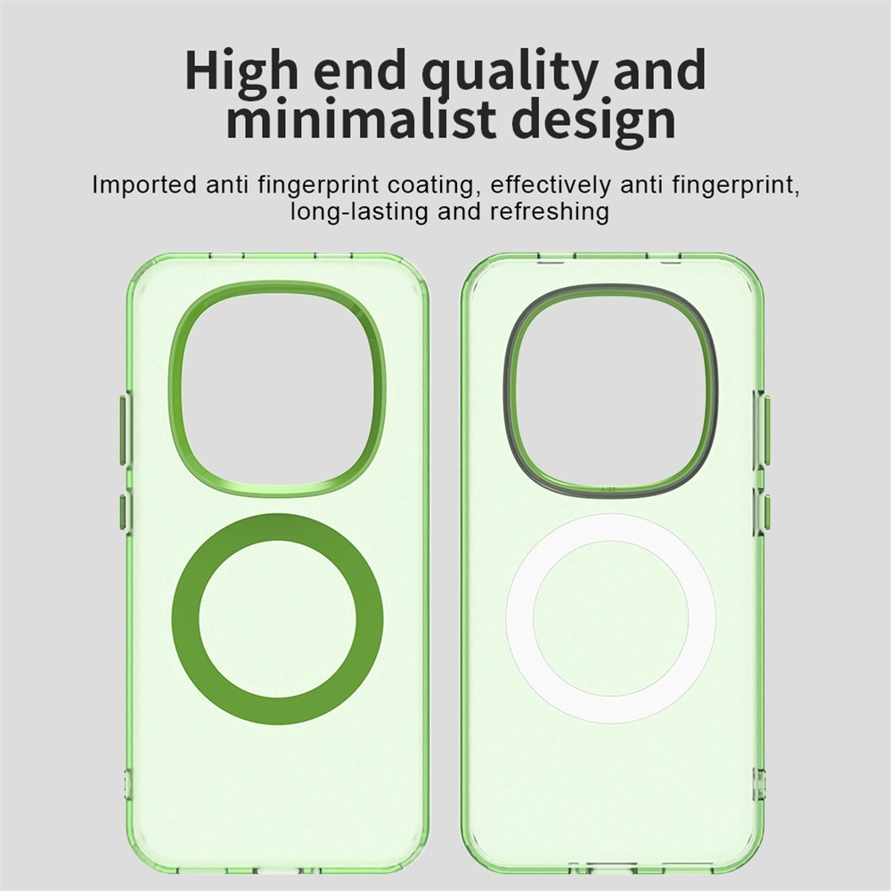 Candy gélový obal s MagSafe na Xiaomi Redmi Note 15 Pro 5G - zelený