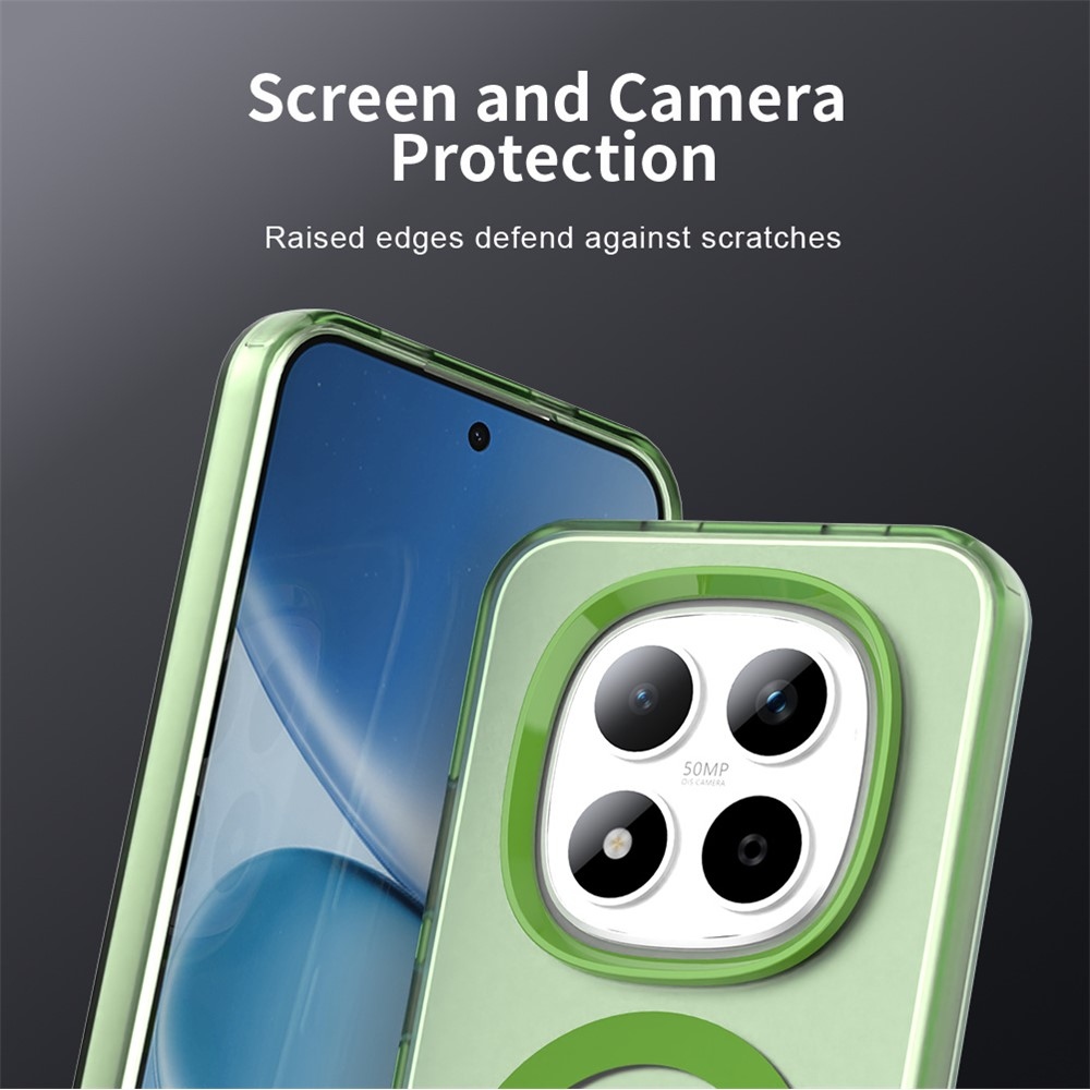 Candy gélový obal s MagSafe na Xiaomi Redmi Note 15 Pro 5G - zelený