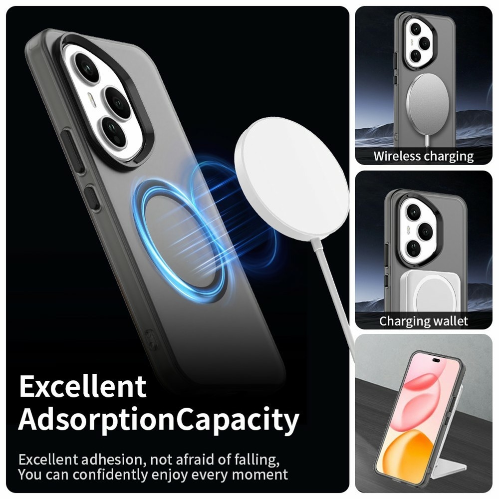 Candy gélový obal s MagSafe pre Honor 400 Pro - čierny