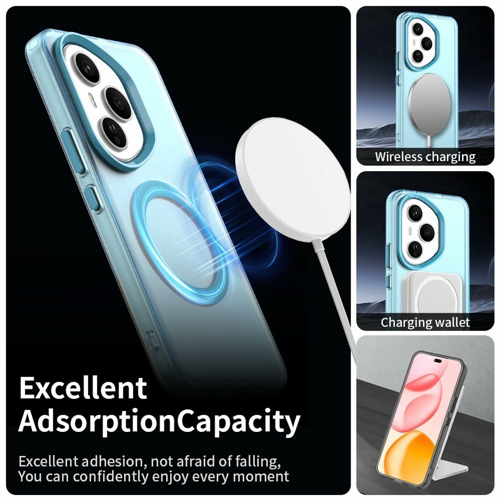 Candy gélový obal s MagSafe pre Honor 400 Pro - modrý