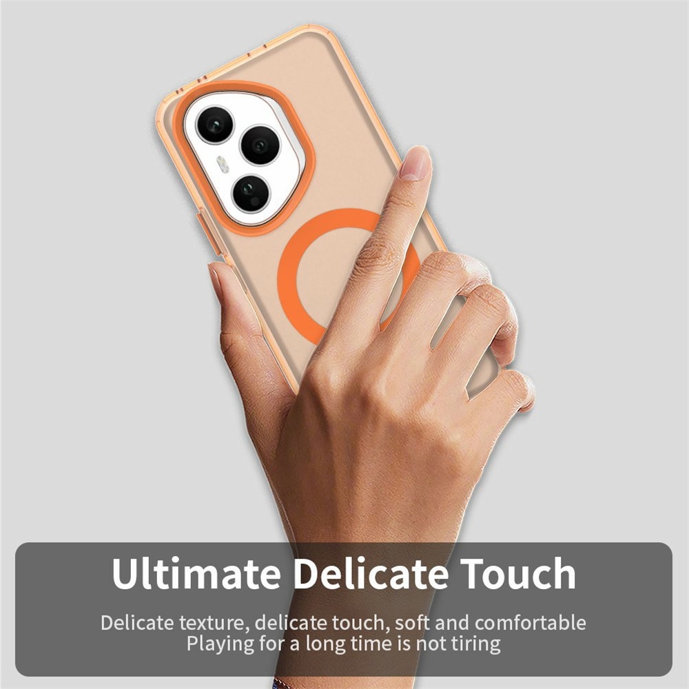 Candy gélový obal s MagSafe pre Honor 400 Pro - oranžový