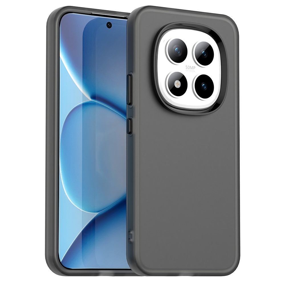 Candys matný gélový obal na Xiaomi Redmi Note 15 Pro 5G - čierny