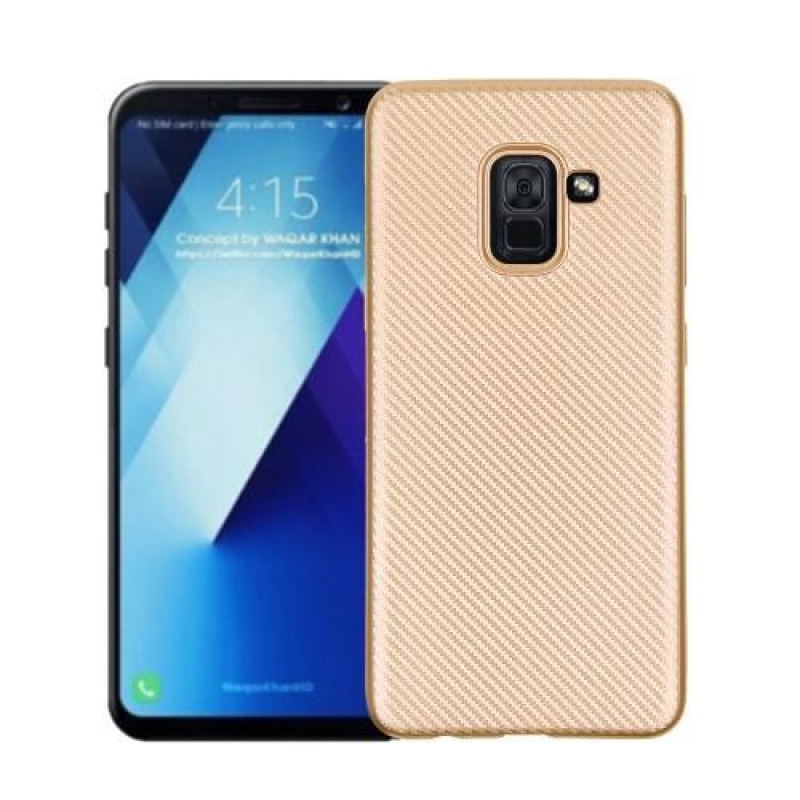 Carb gélový obal na Samsung Galaxy A8 Plus (2018) - zlatý