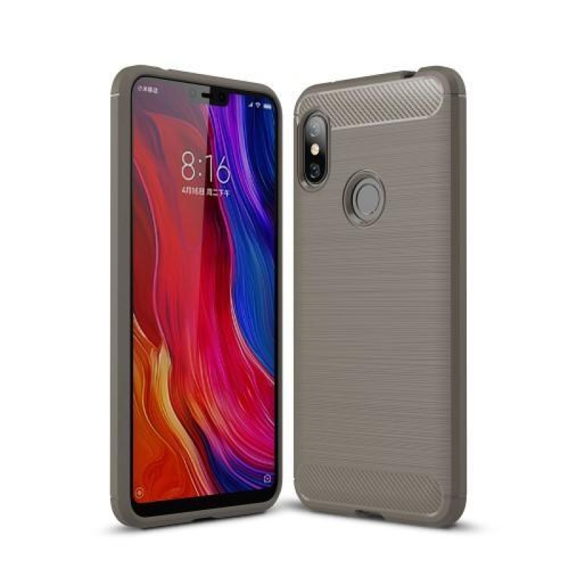 Carb odolný gélový kryt na mobil Xiaomi Redmi Note 6 Pro - sivý