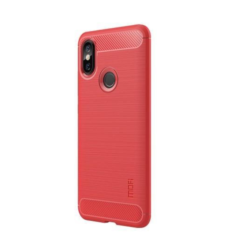 Carb odolný gélový obal na mobil Xiaomi Redmi Note 6 Pro - červený