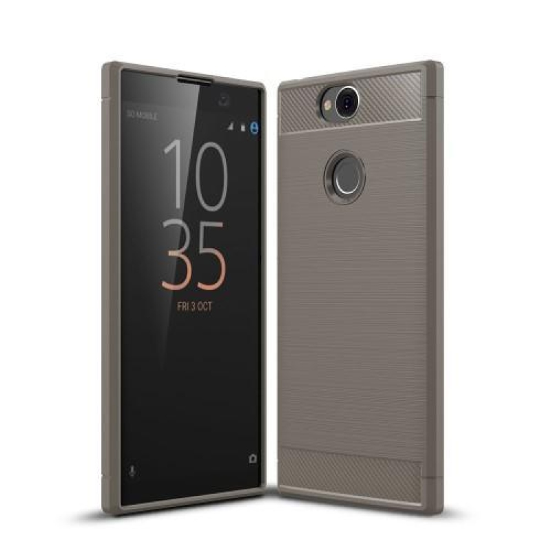 Carb odolný silikónový obal na Sony Xperia XA2 Plus - sivý