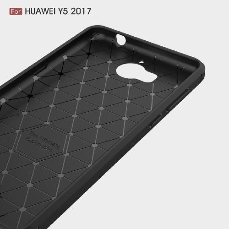 Carbo odolný obal pre mobil Huawei Y6 (2017) - červený