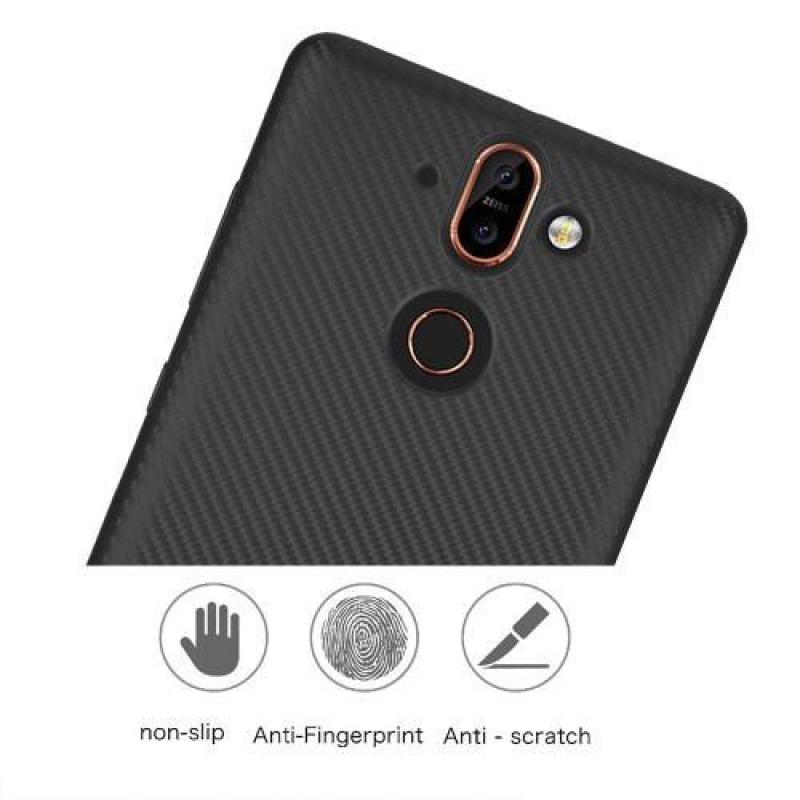 Carbon gélový obal na mobil Nokia 8 Sirocco - zlatý