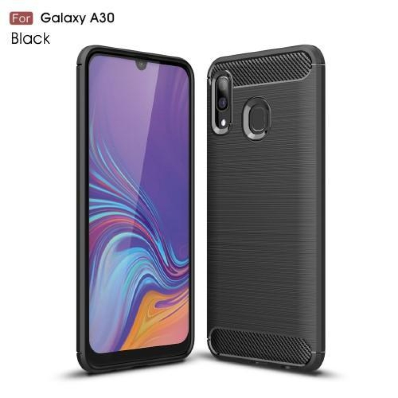 Carbon gélový obal na mobil Samsung Galaxy A30 / A20 - čierny