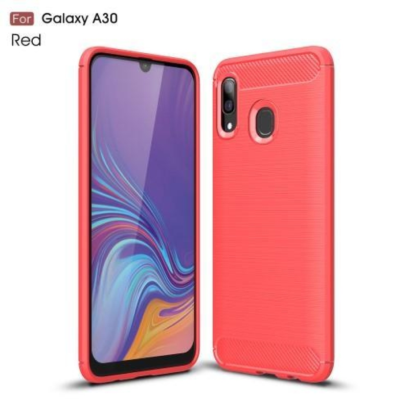 Carbon gélový obal na mobil Samsung Galaxy A30 / A20 - červený