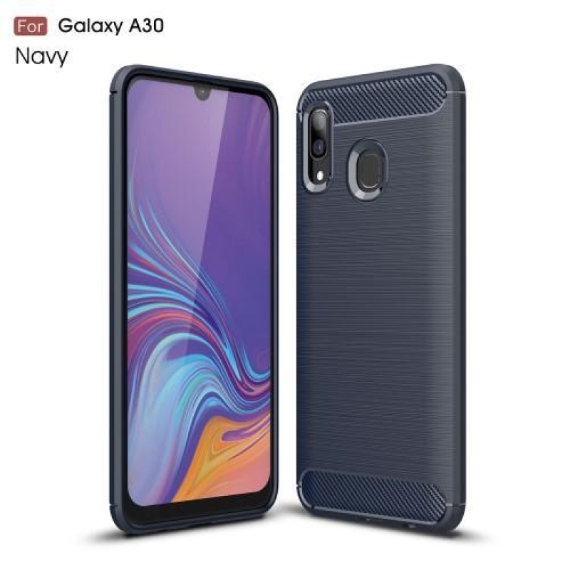 Carbon gélový obal na mobil Samsung Galaxy A30 / A20 - modrý