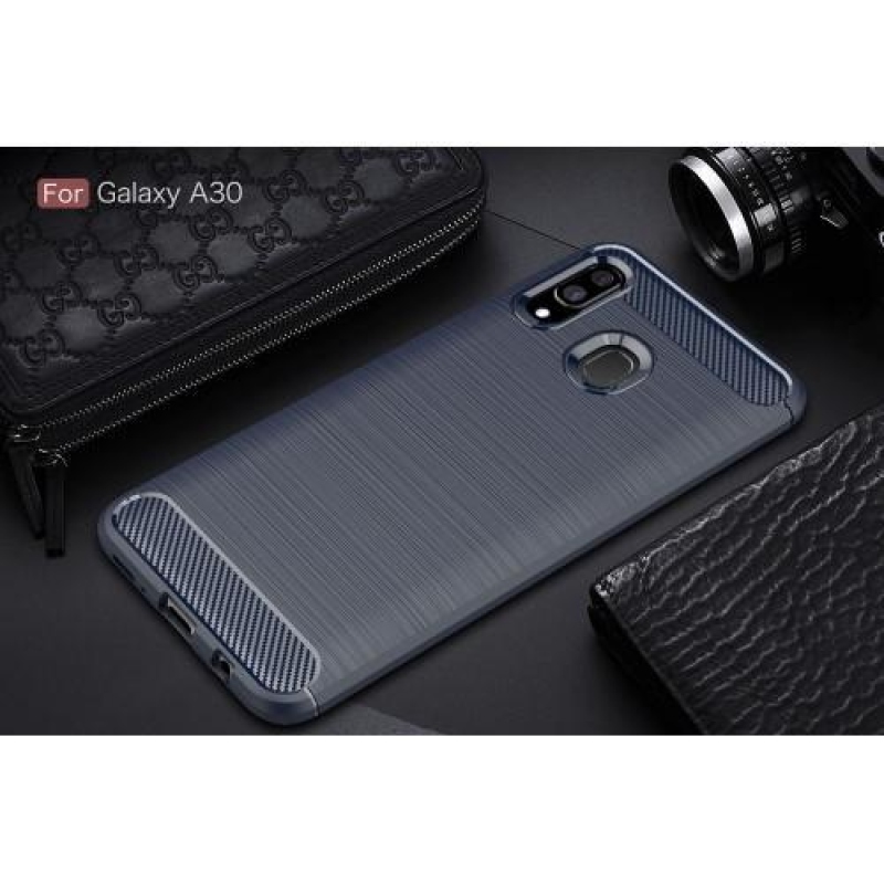 Carbon gélový obal na mobil Samsung Galaxy A30 / A20 - modrý