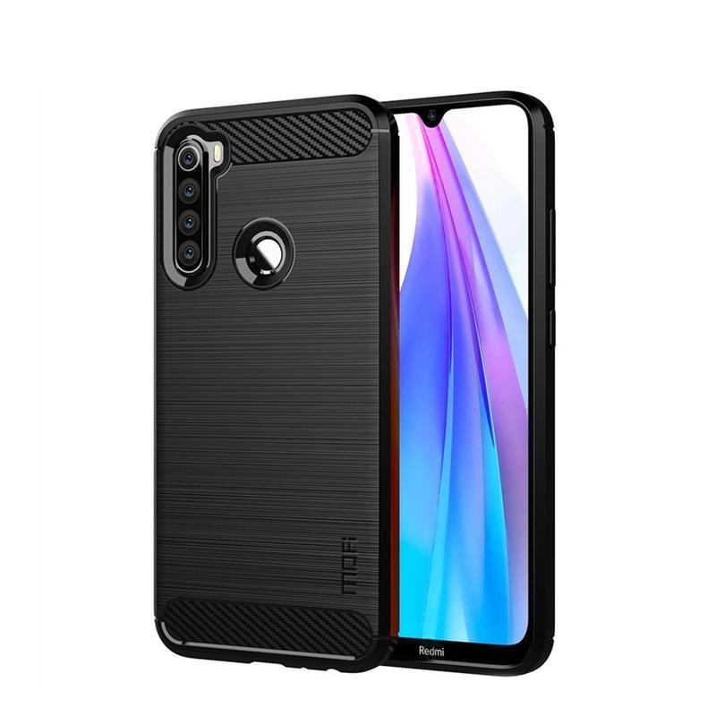 Carbon odolný gélový kryt na mobil Xiaomi Redmi Note 8T - čierny