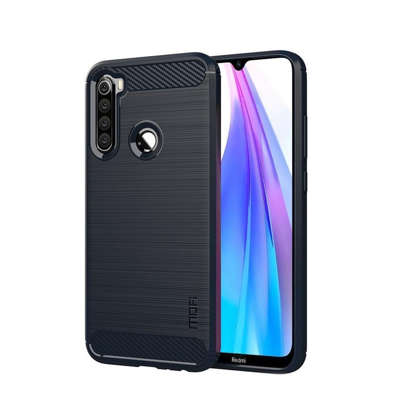 Carbon odolný gélový kryt na mobil Xiaomi Redmi Note 8T - tmavomodrý