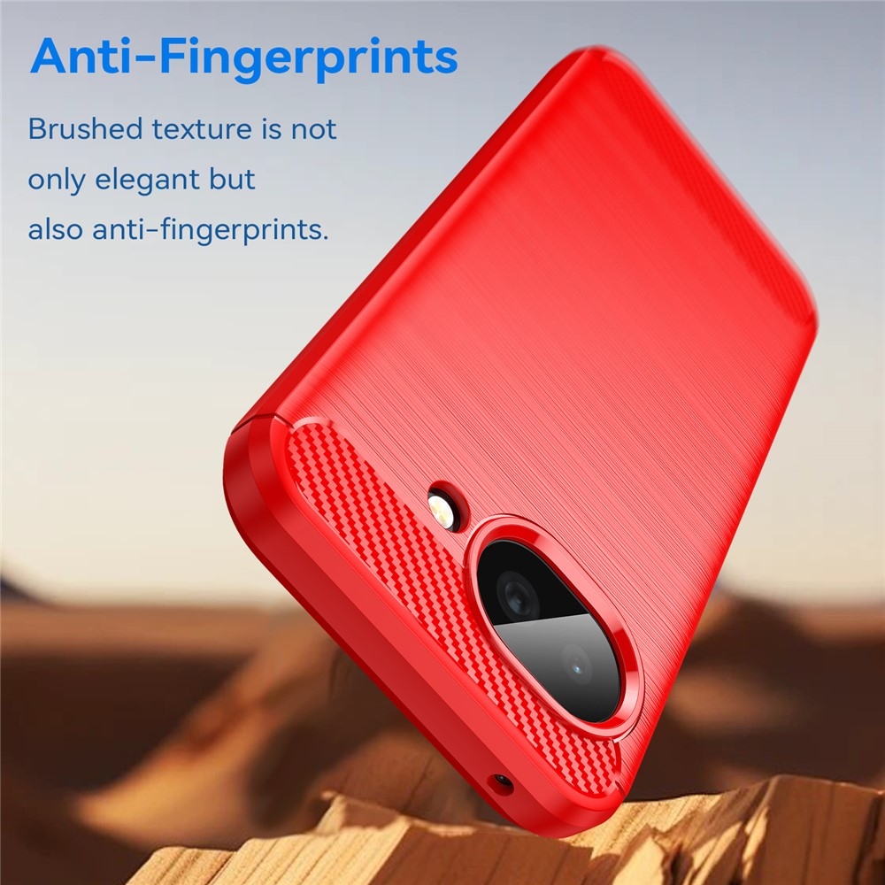 Carbon odolný gélový obal na Google Pixel 10a - červený