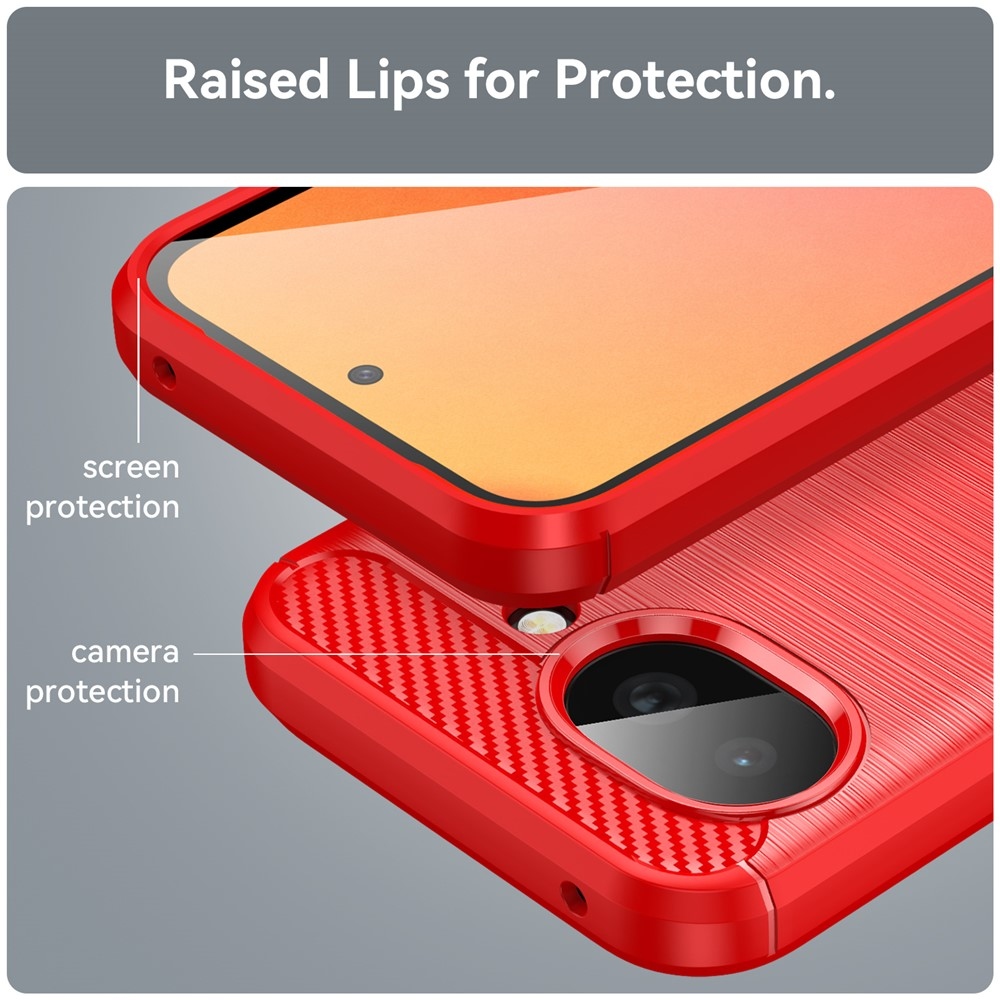 Carbon odolný gélový obal na Google Pixel 10a - červený