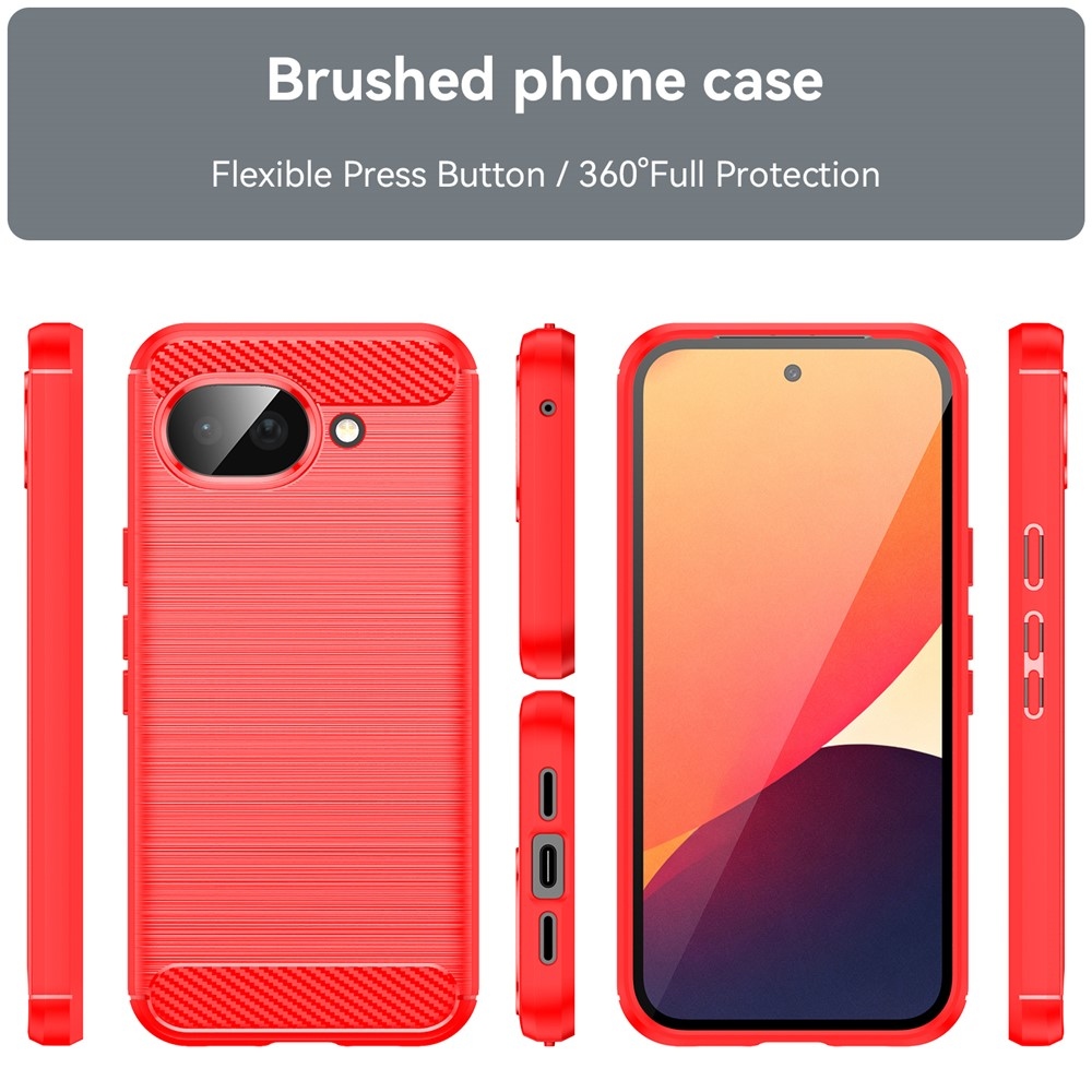 Carbon odolný gélový obal na Google Pixel 10a - červený