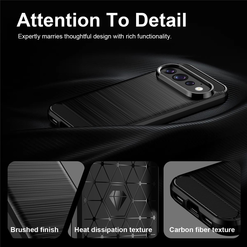 Carbon odolný gélový obal na Google Pixel 11 Pro/11 - čierny
