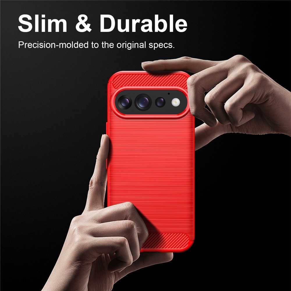 Carbon odolný gélový obal na Google Pixel 11 Pro/11 - červený