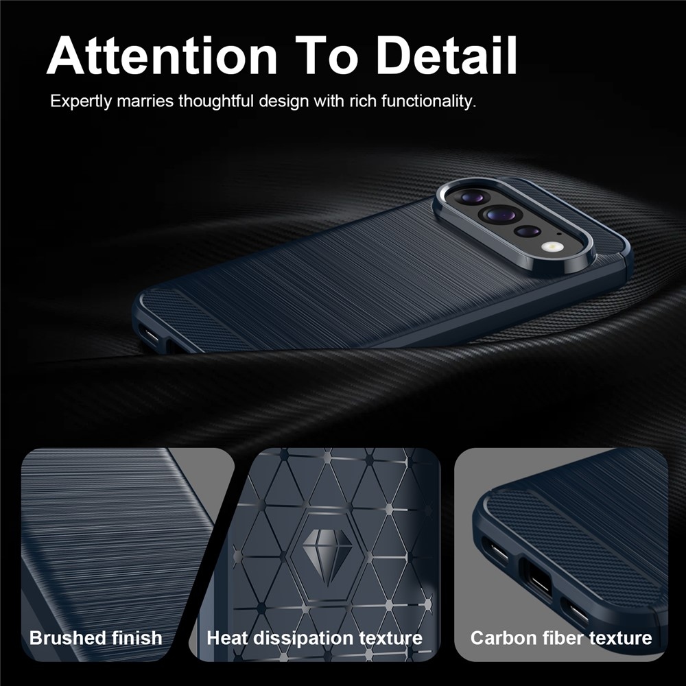 Carbon odolný gélový obal na Google Pixel 11 Pro/11 - modrý