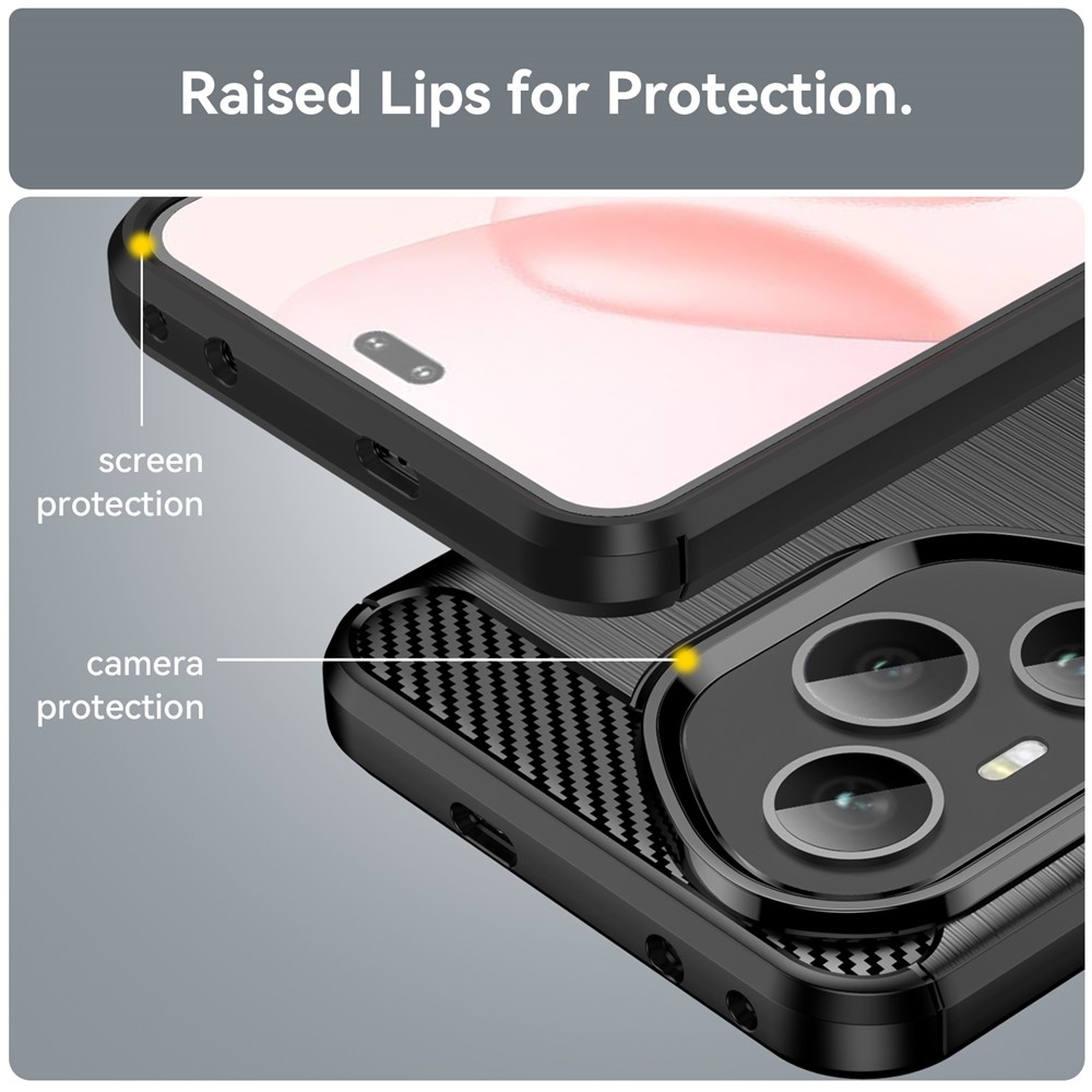 Carbon odolný gélový obal na Honor 400 Pro - čierny