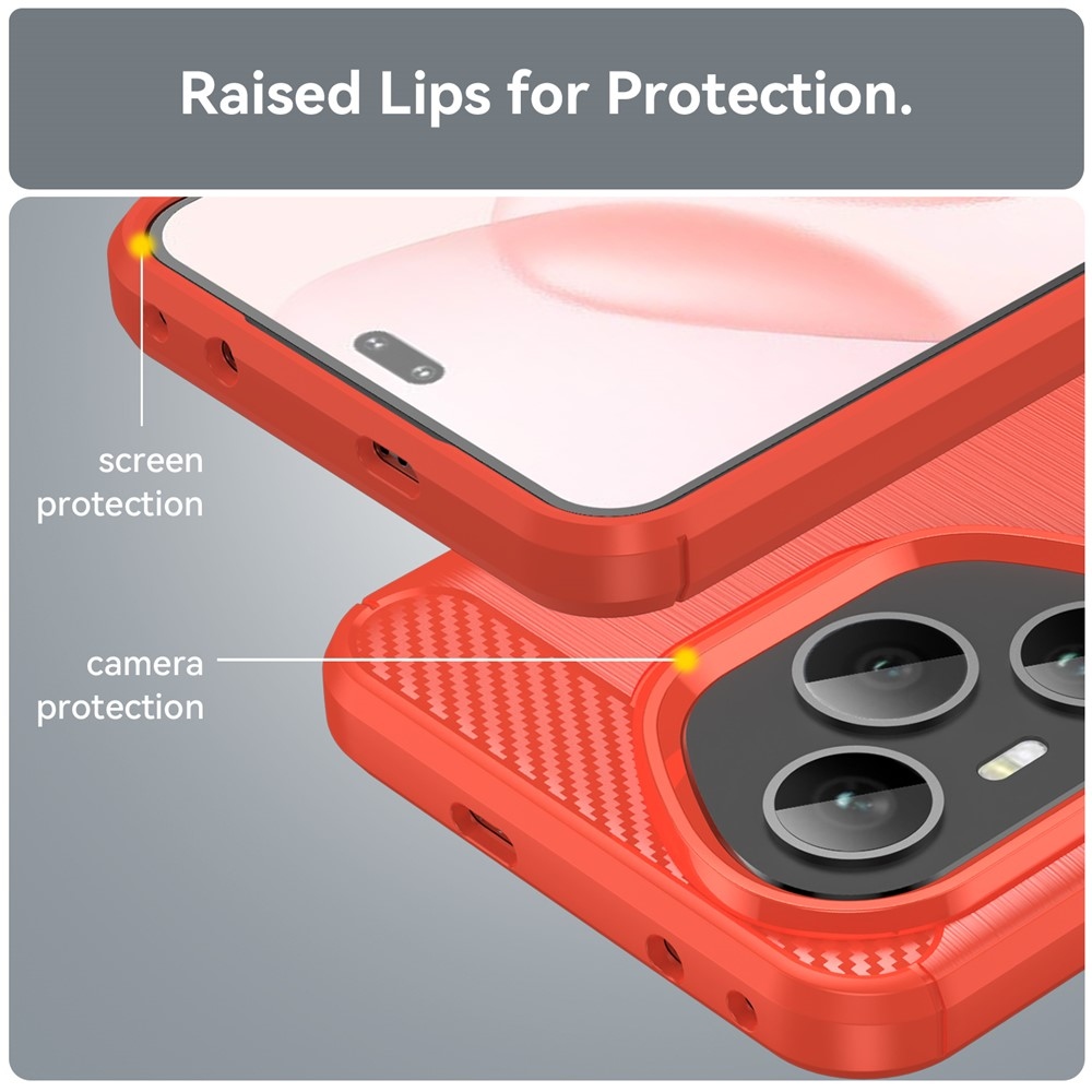 Carbon odolný gélový obal na Honor 400 Pro - červený