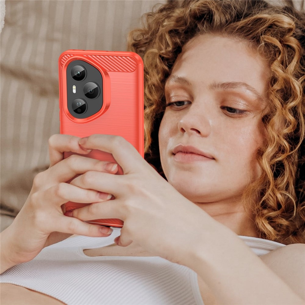 Carbon odolný gélový obal na Honor 400 Pro - červený