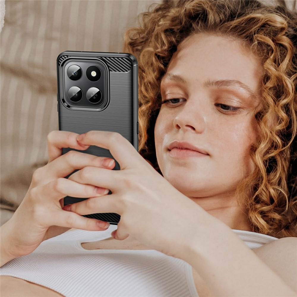 Carbon odolný gélový obal na Honor 400 Smart 5G/4G/Honor X7d - čierny