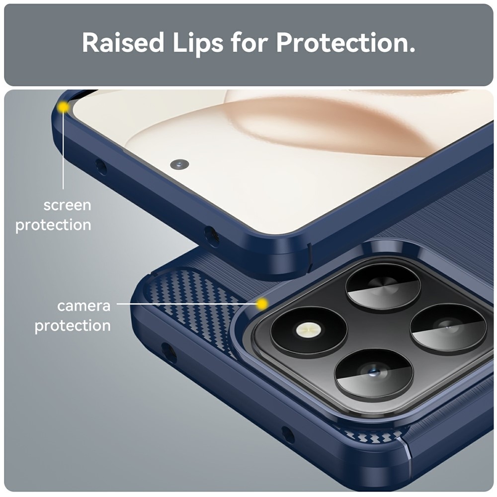 Carbon odolný gélový obal na Honor 400 Smart 5G/4G/Honor X7d - modrý