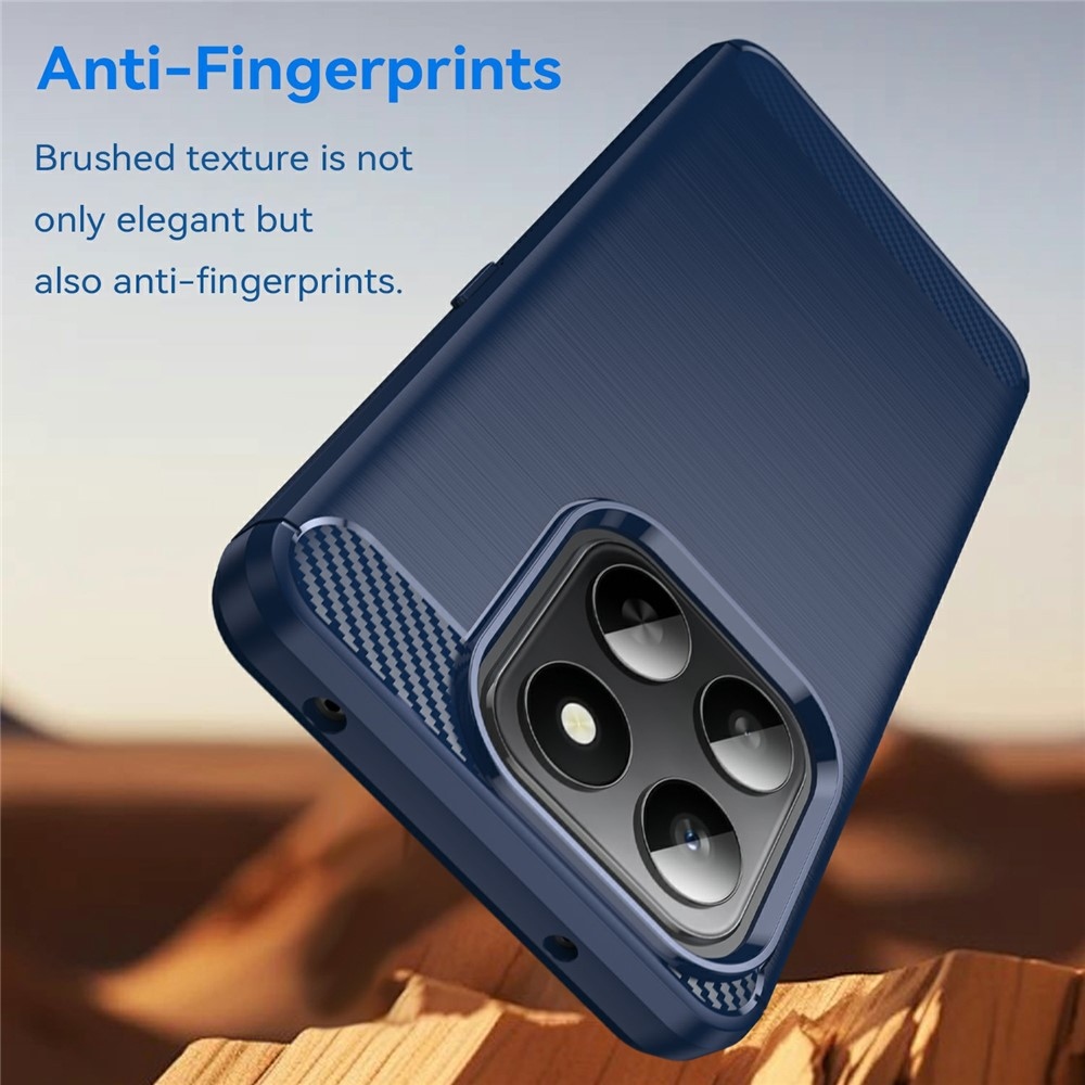 Carbon odolný gélový obal na Honor 400 Smart 5G/4G/Honor X7d - modrý