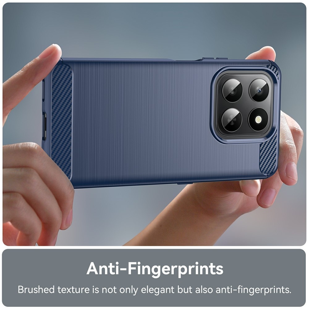 Carbon odolný gélový obal na Honor 400 Smart 5G/4G/Honor X7d - modrý