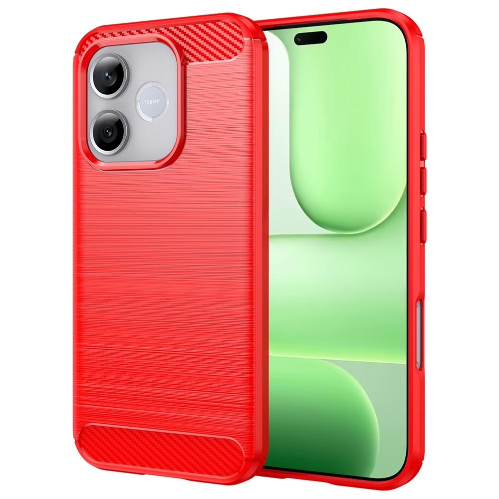 Carbon odolný gélový obal na Honor 600 Lite 5G - červený
