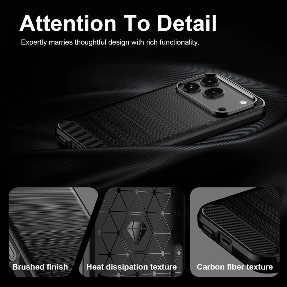 Carbon odolný gélový obal na Honor 600 Pro 5G/Honor 600 5G - čierny