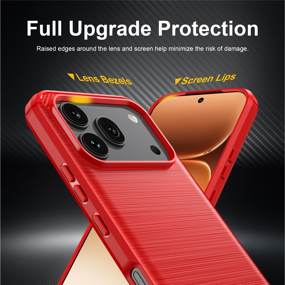 Carbon odolný gélový obal na Honor 600 Pro 5G/Honor 600 5G - červený