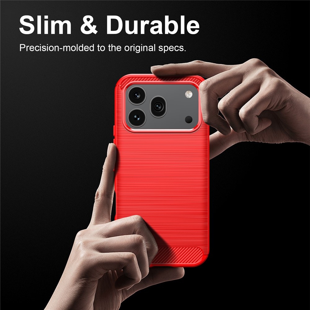 Carbon odolný gélový obal na Honor 600 Pro 5G/Honor 600 5G - červený