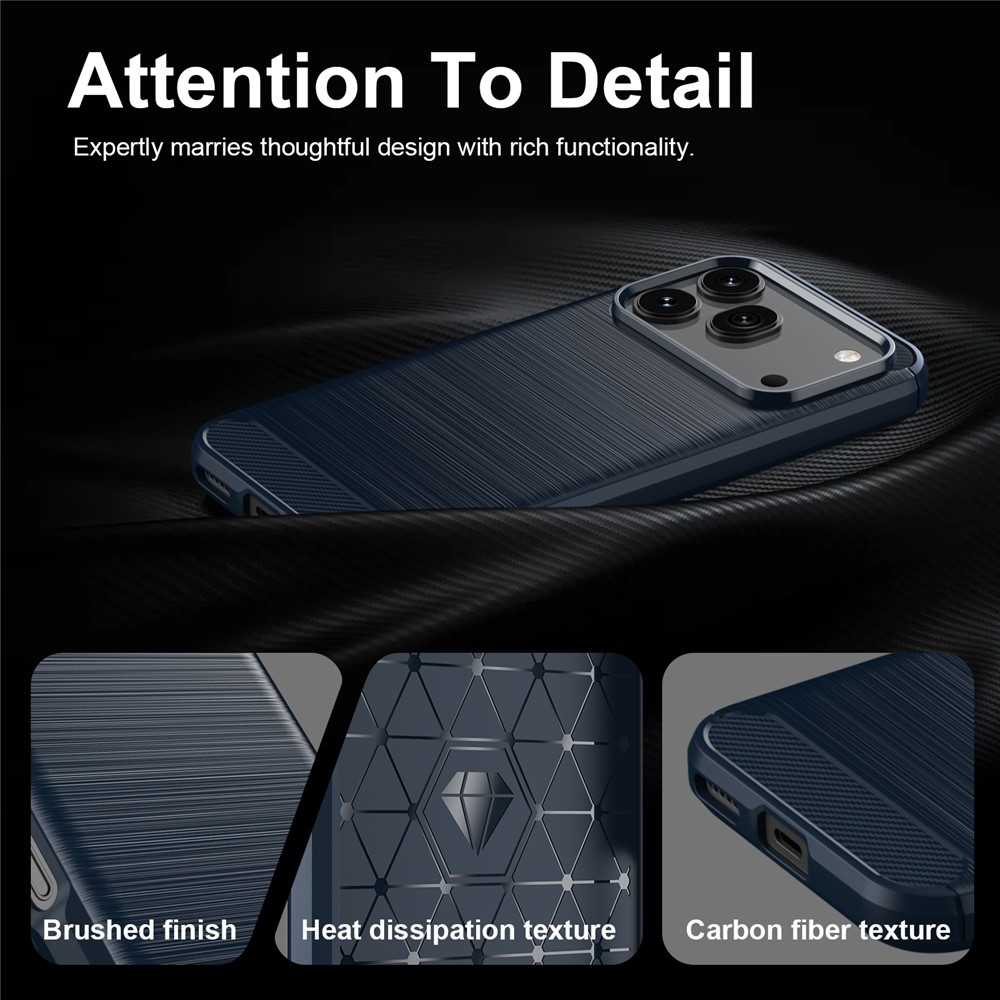 Carbon odolný gélový obal na Honor 600 Pro 5G/Honor 600 5G - modrý
