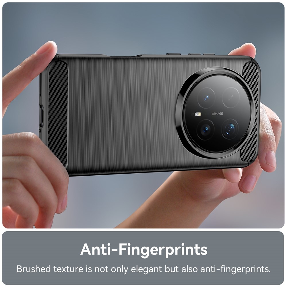 Carbon odolný gélový obal na Honor Magic 8 Pro 5G - čierny