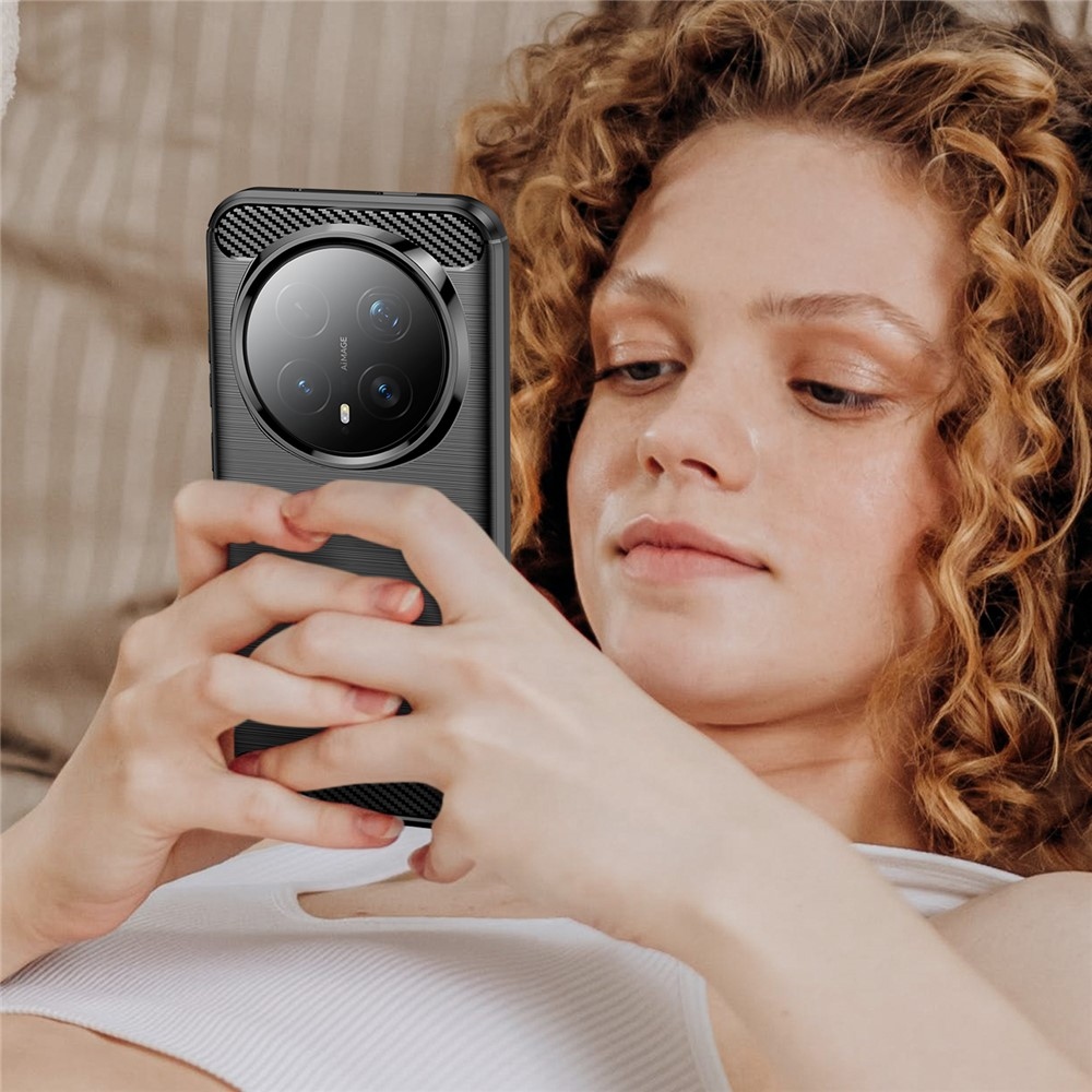 Carbon odolný gélový obal na Honor Magic 8 Pro 5G - čierny